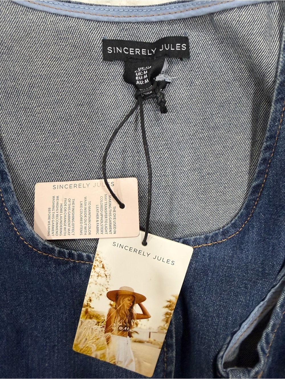 Sincerely Jules Blue Denim Sleeveless Dress - Picture 3 of 3